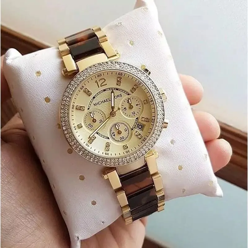 Michael Kors Parker Champagne Dial Ladies Watch- MK5688